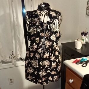 No Boundaries Black Floral Romper
